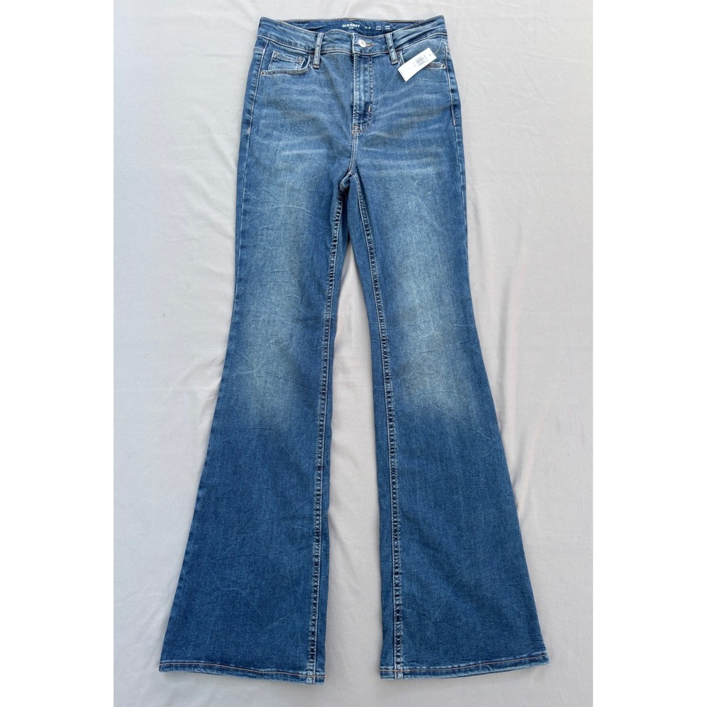 Old Navy Extra High Rise Flare Jeans Medium Wash Denim Womens Size 2 - 6 NWT